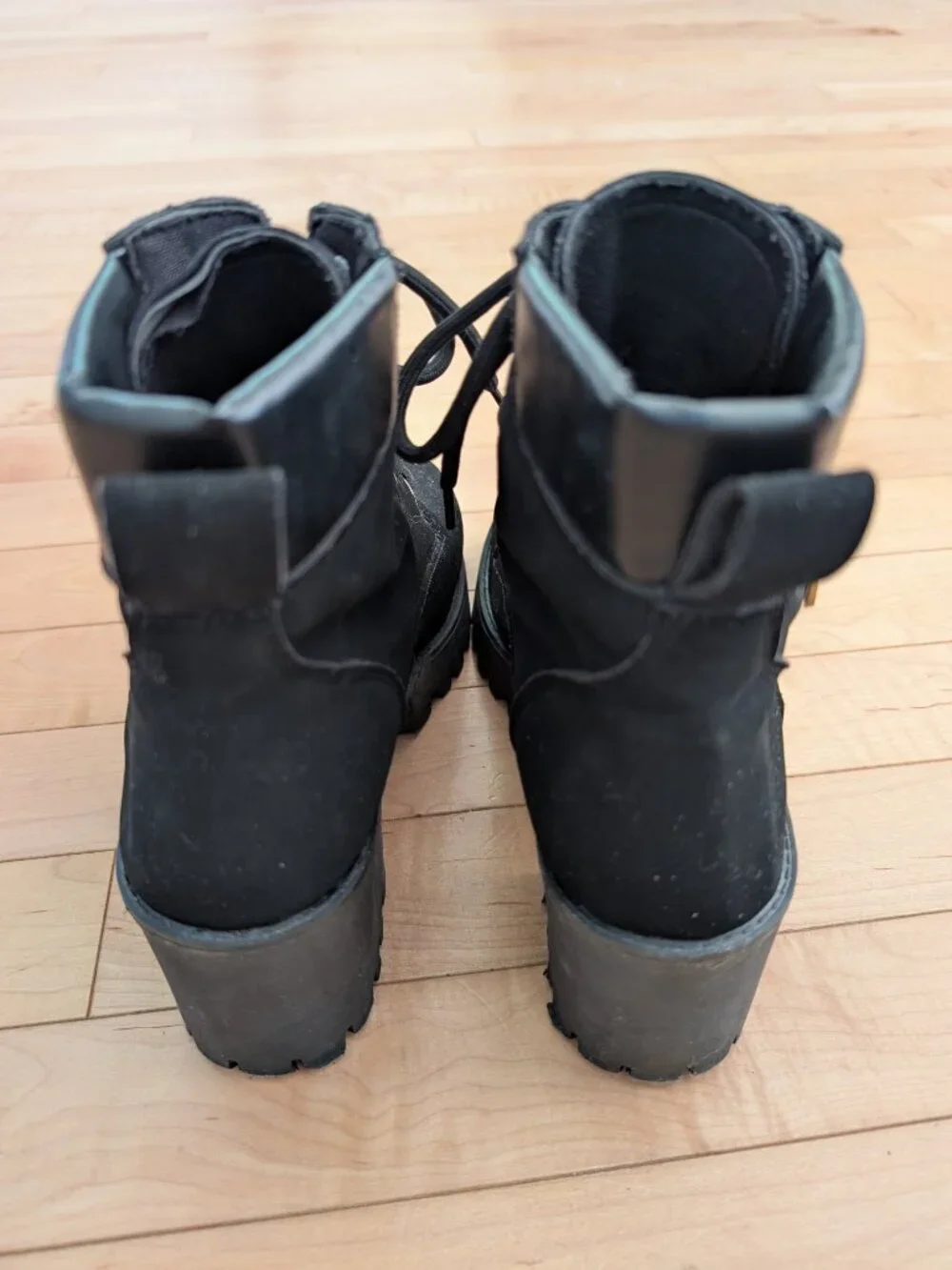 Source Unknown black suede